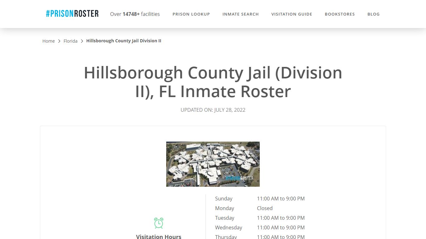 Hillsborough County Jail (Division II), FL Inmate Roster - Prisonroster